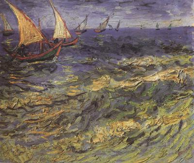 Vincent Van Gogh Seascape at Saintes-Maries (nn04) Germany oil painting art